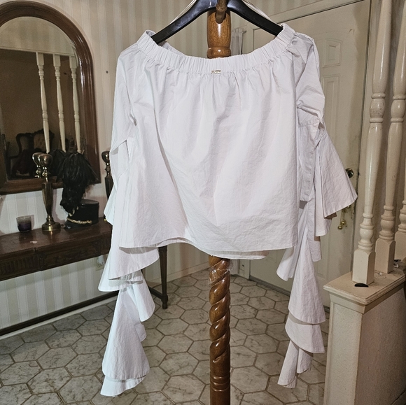 StudioF Ruffle Sleeves Top - Picture 6 of 8